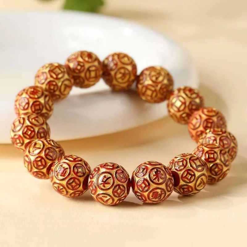 Sand Gilding Wealth Comes from Every Bracelet Gilding Men's Single Circle Bracelet