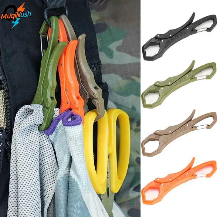 

MuqiNush 2/4PCs Outdoor Mini Fish Mouth Hook Buckle Multifunctional Keychain Glove Clip Portable Storage Holder Multitool