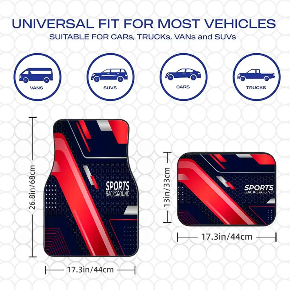 2pcs/4pcs SPROT Cool Car Mats, Suitable For Sedans, Trucks, And SUVs, Are An Ideal Gift Choice. These Durable Mats Are Perfect A