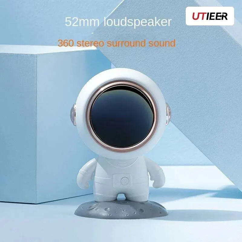 Astronaut Bluetooth Audio Astronaut High-definition Portable Dual Gang Small Steel Cannon Desktop Decoration Bluetooth Speaker