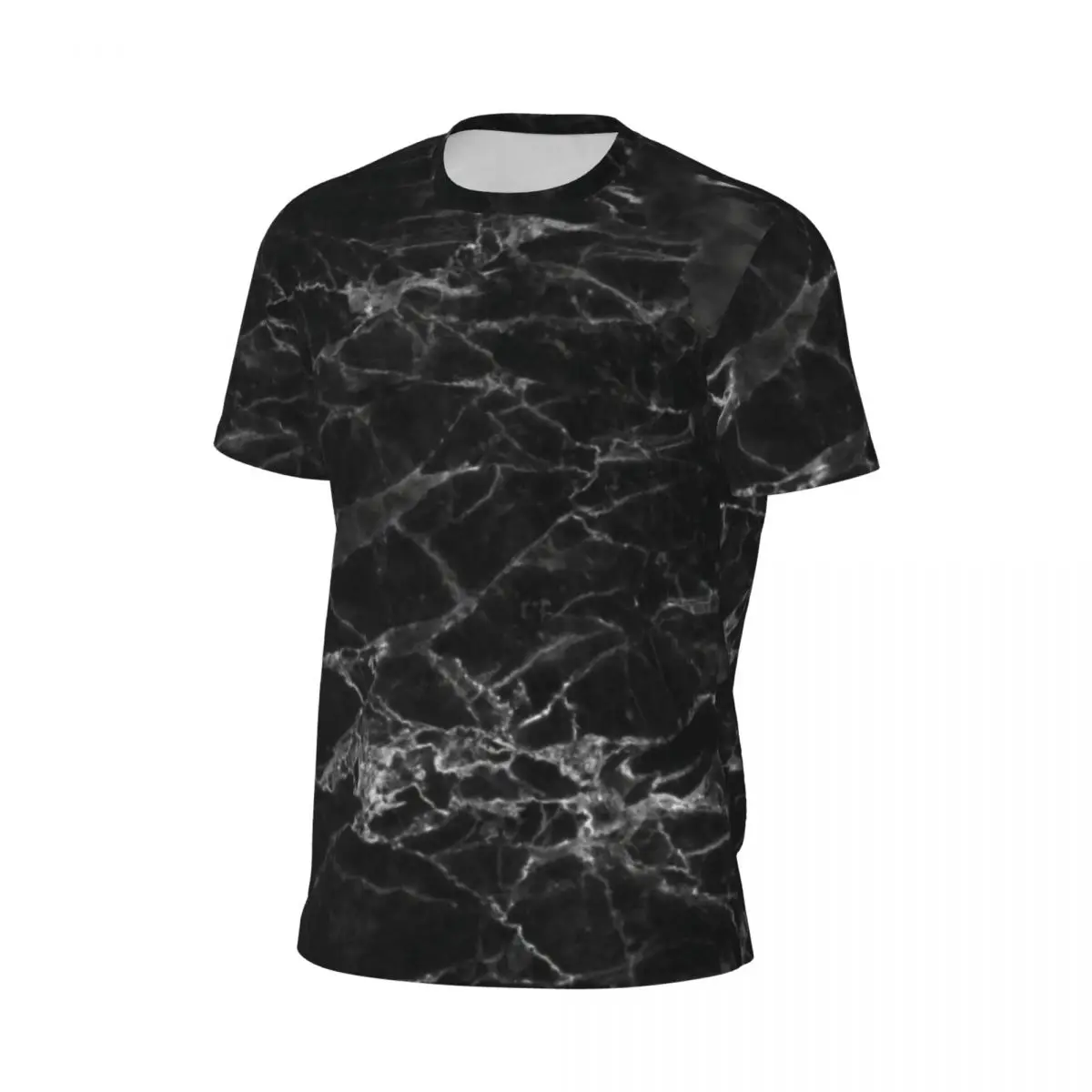 Gym T-Shirt For Couple Black Marble Design T Shirts Fashion Natural Marbles Trendy Summer Tee Shirt Awesome Design Clothing