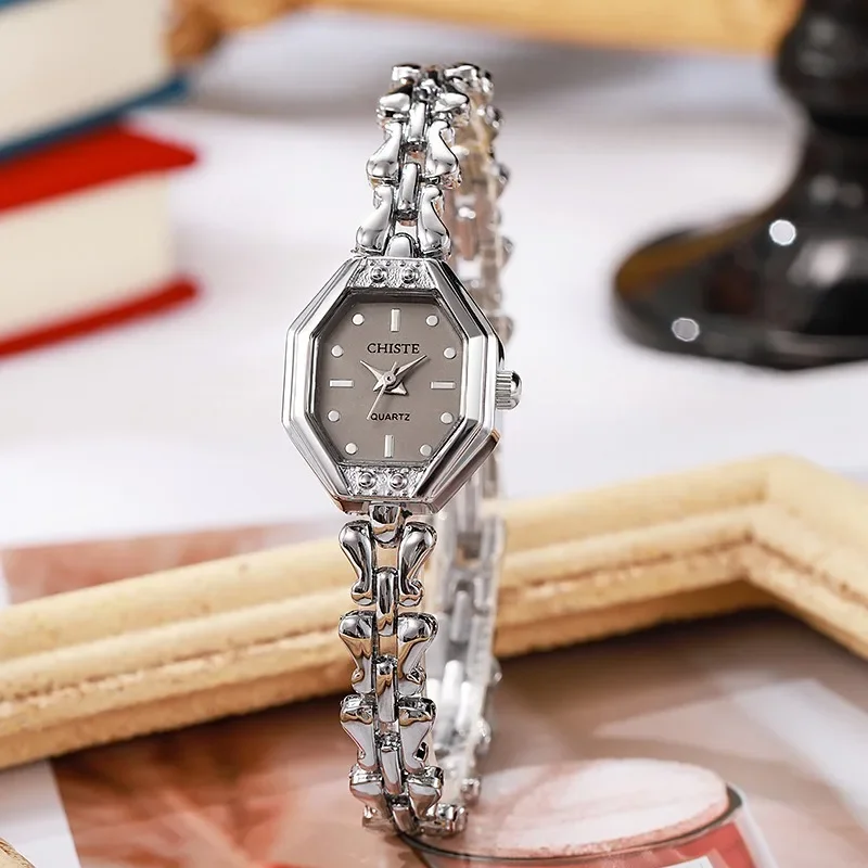 الرجعية السيدات سوار ساعة العلامة التجارية مضلع الهاتفي ساعة كوارتز للنساء هدية ساعات المعصم دروبشيبينغ Relojes Para Mujer