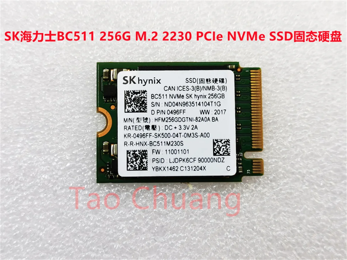 

Твердотельный накопитель для компьютера Dell SK Hynix BC501/BC511 BC711 128G 256G 512G M.2 2230 PCIe NVMe SSD