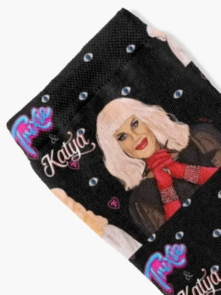 Trixie and Katya Digital Painting Socks winter thermal hockey Mens Socks Women's