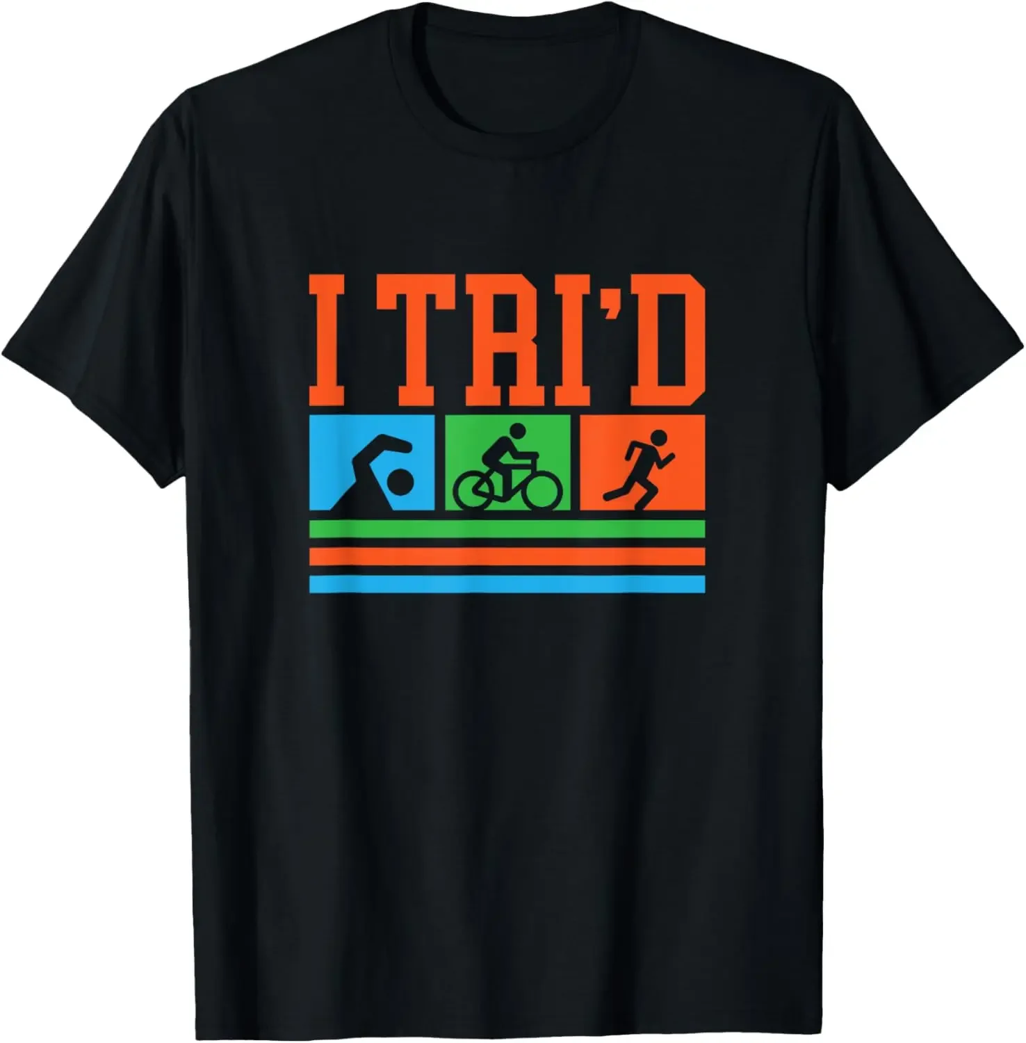 Funny Triathlon Swim Bike Run Triathlon Sport Triathletes T-Shirt Unisex Summer Streetwear Tops Customizable Vintage Clothes