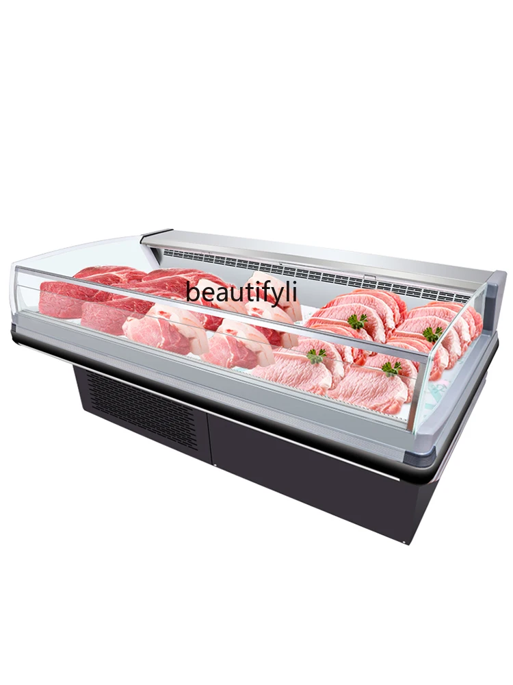 Cold Fresh Meat Fresh Cabinet Pork Braised Food Duck NeckDisplay Freezer Cooked Cold Dish Refrigerated Meat Preservative Freezer