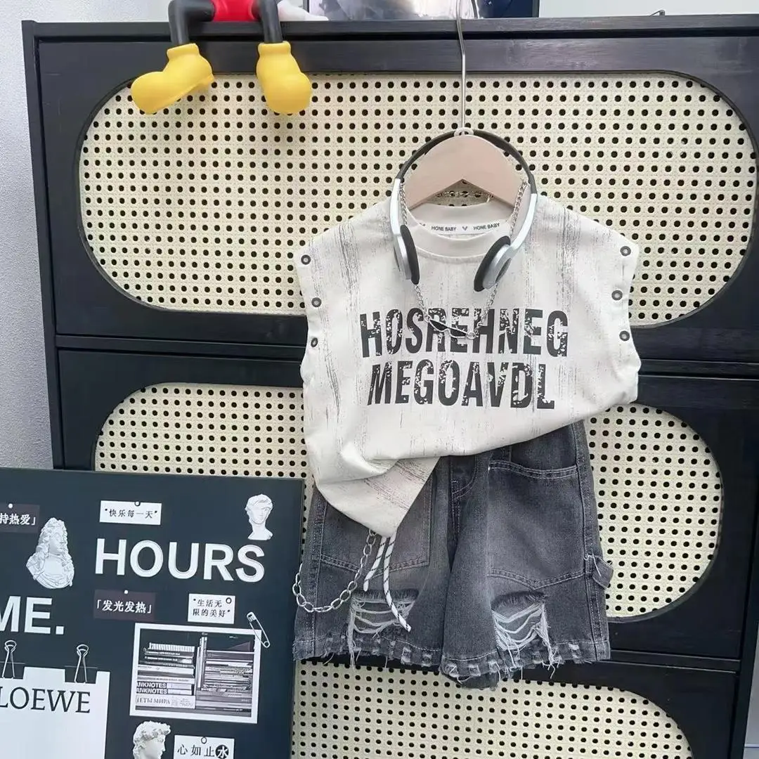 Boys' Summer Clothing 2026 Trendy Korean Style Shorts Cool Toddler Boys' Casual Outfit for 3-12 Years - view 5
