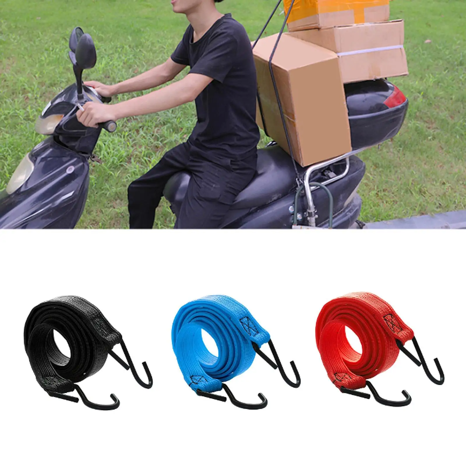 

Bike Bungee Cord Elastic Strap Bicycle Luggage Carrier Motorcycle Luggage Strap for Cycling