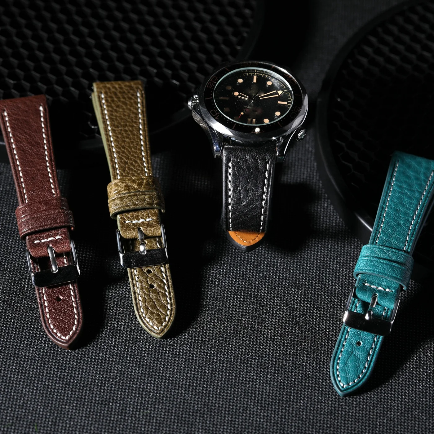 Handgefertigtes italienisches Lederarmband der Oberschicht, 18, 19, 20, 21, 22 mm, Schnellverschluss, weiches Herren-Lederarmband, Uhrenarmband im Vintage-Stil