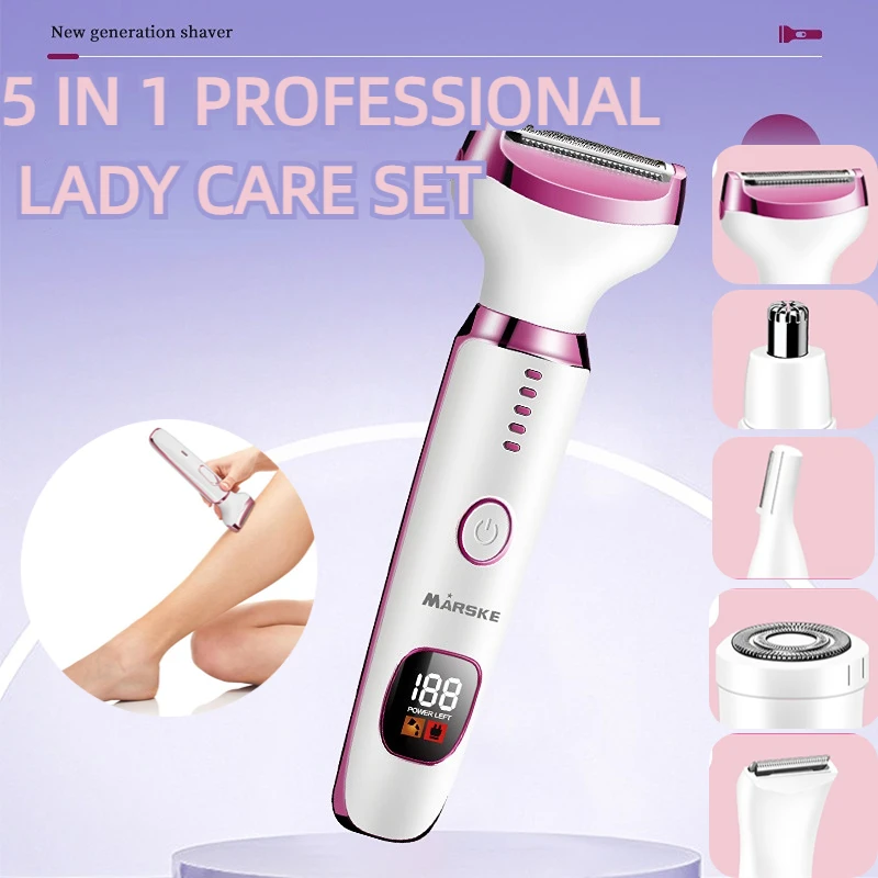 

Electric Razor for Women Leg Body Hair Shaver Bikini Underarm Epilator Painless Facial Mustache Trimmer Portable Hair Remover