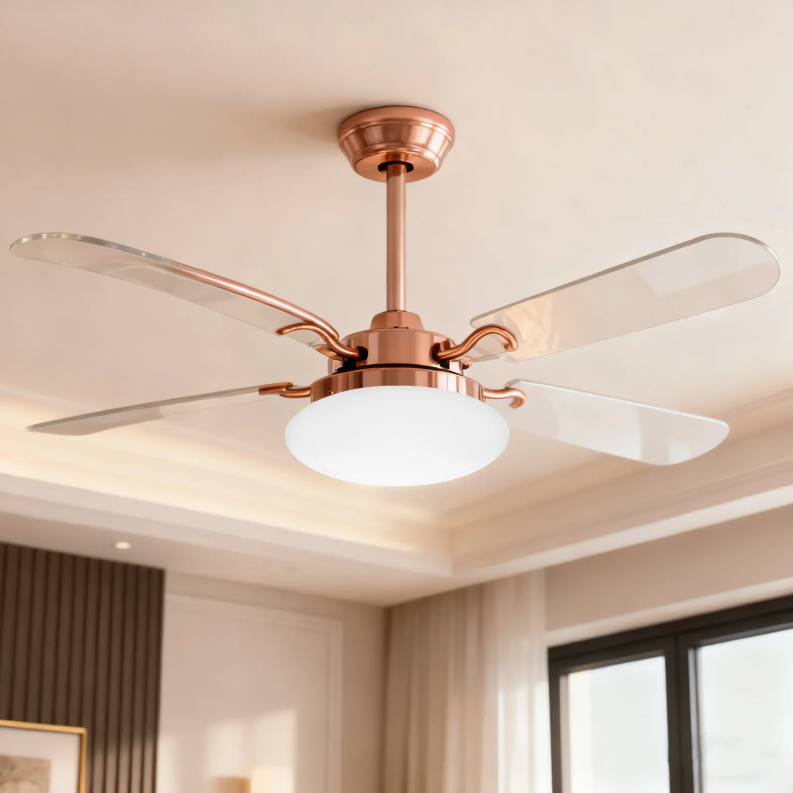 Mushroom Light Shade Replacement Acrylic Ceiling Fan Lampshade Barrel Design Even Light Distribution Space Saving Easy