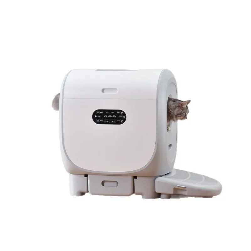 

STLF Smart AP-Connected Fully Automatic Infrared Anti-Pinch Cat LitterS Box with UV Sterilization Large Plastic Construction Acc