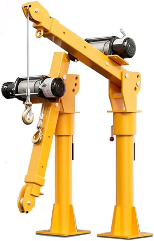 Electric Pickup Truck Crane 3300 Lbs with 12000 Lbs Electric Winch 360° Swivel for Construction And Factory Lifting Needs 24v