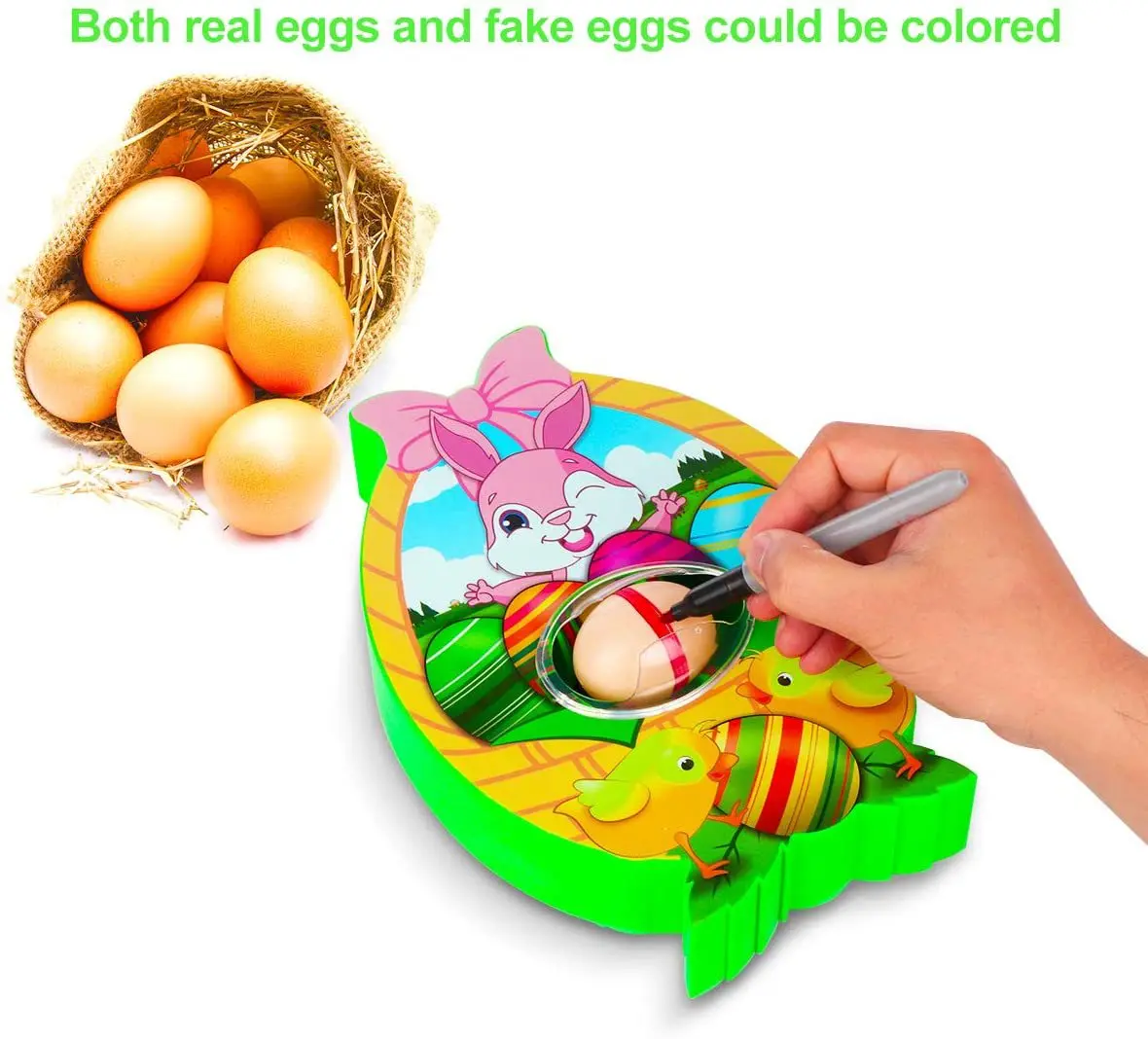 Montessori Kids Drawing Toys DIY Magic Easter Eggs Painting Toys Learning Educational Toys for Children Easter Gifts