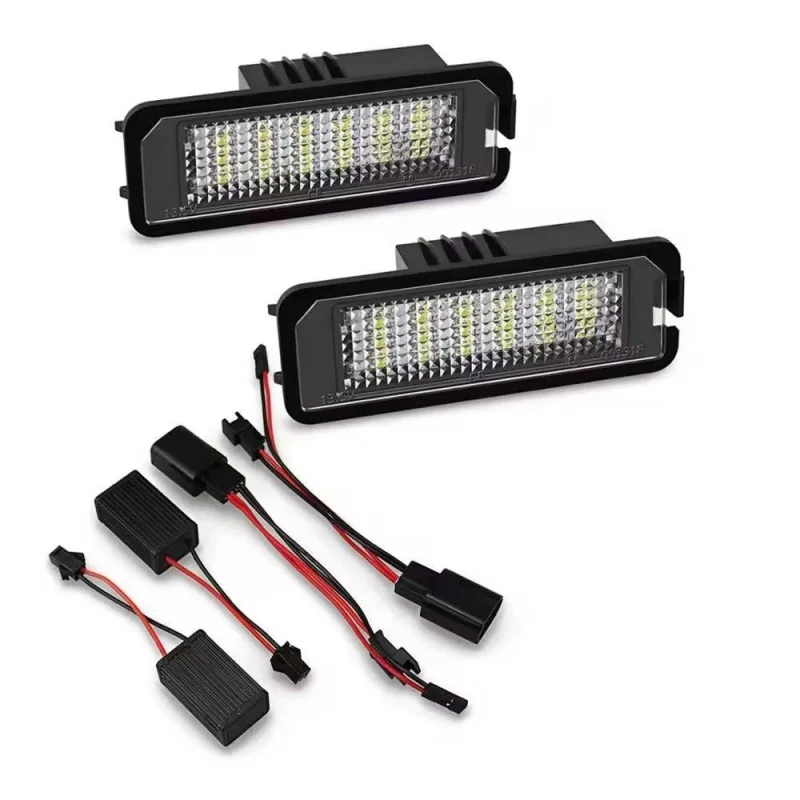 For Skoda Superb 2008-2010 2011 2012 2013 2014 2015 2pcs CANBUS 6000K White LED Car License Plate Light Car-Styling Number Lamps
