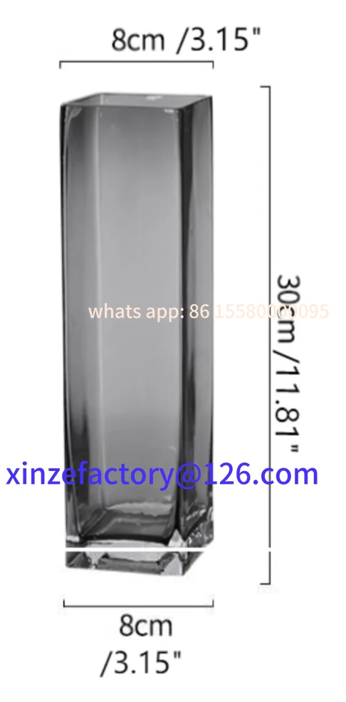 Customizable Light Luxury, Creative, High Grade, Original Color Glass, Transparent Vase, Living Room, Soft Decoration, Aquacultu
