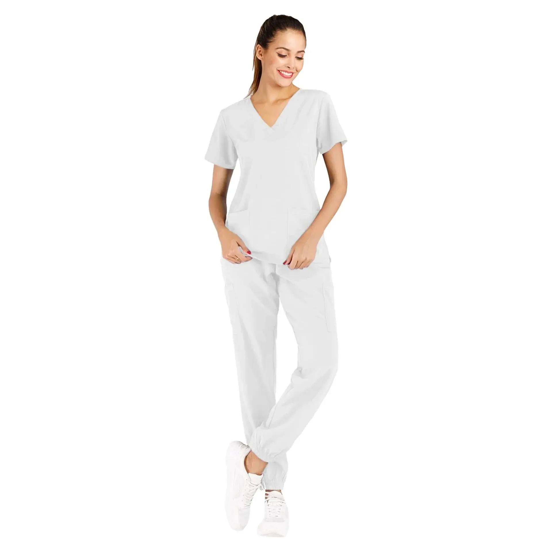 Roupa cirúrgica hospitalar para mulheres, Uniformes médicos, Scrubs Conjuntos, Médicos Enfermeiros Acessórios, Clínica Odontológica, Salão de beleza Workwear