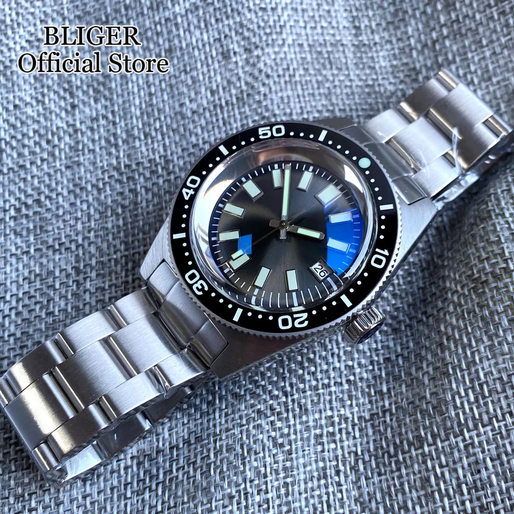 Tandorio 41mm 300m wasserdichter Taucher 62mas nh35a automatische Herren uhr Silber Kapitel Ring blau ar Beschichtung Saphir Klick Lünette