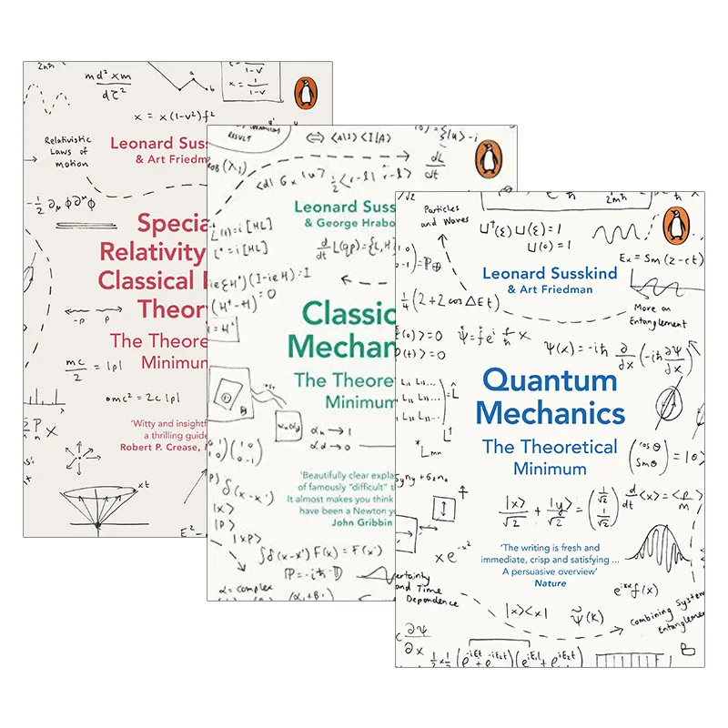 Leonard Susskind Textbook Set The Theoretical Minimum Quantum Mechanics Classical Relativity Original English Books For Adult