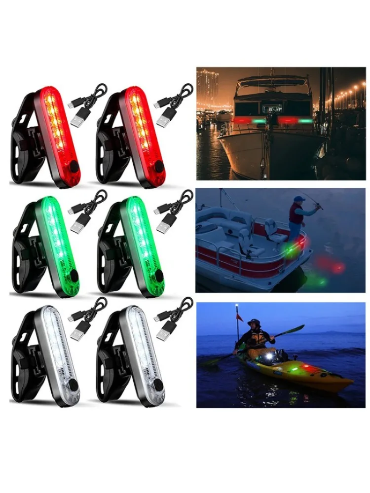 Lampe de signalisation de voile LED, charge de Type C, voyant d'avertissement pour Yacht marin, 4 Modes, lumières de poupe de bateau pour Yacht marin, Kayak, voilier