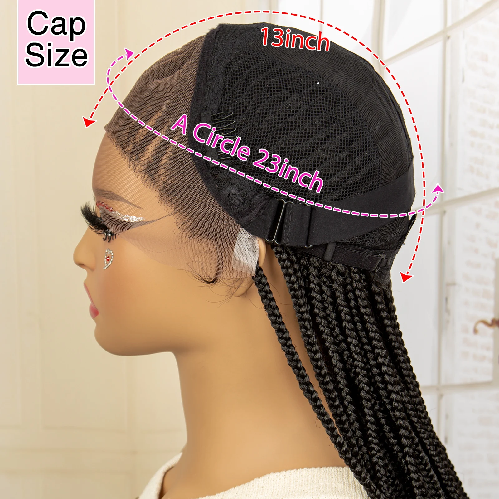 Updo Braided Wigs Synthetic Cornrow Braiding Wig with Curly Ends for Black Women Lace Frontal Knoltess Braids with Baby Hair