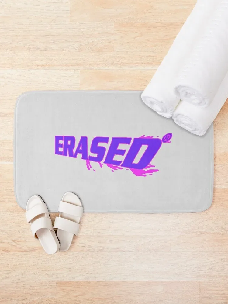 ERASED PROJECT. (Purple / Pink LOGO) Bath Mat Anti-Slip Shower Bathrooms Accessories Novelties Mats For Bathroom And Toilet Mat