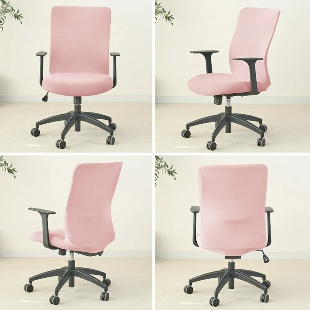 Practical Polyester Fiber Computer Chair Covers All-Wrap Solid Color Gaming Chair Cover High Stretch Soft Armchair Cover Office