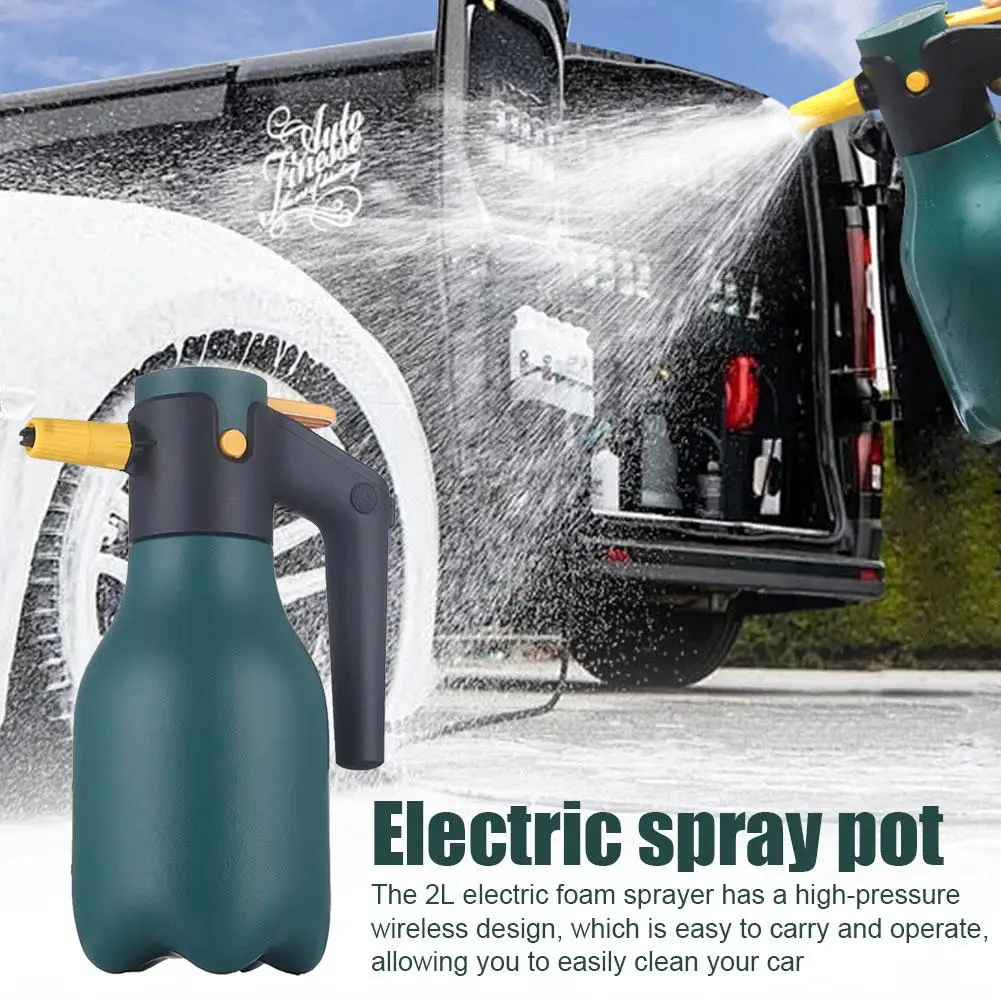 

2L Electric Foam Sprayer Large Capacity Adjustable Tools Handheld Car Sprayer Accessories Cleaning Watering S1O1