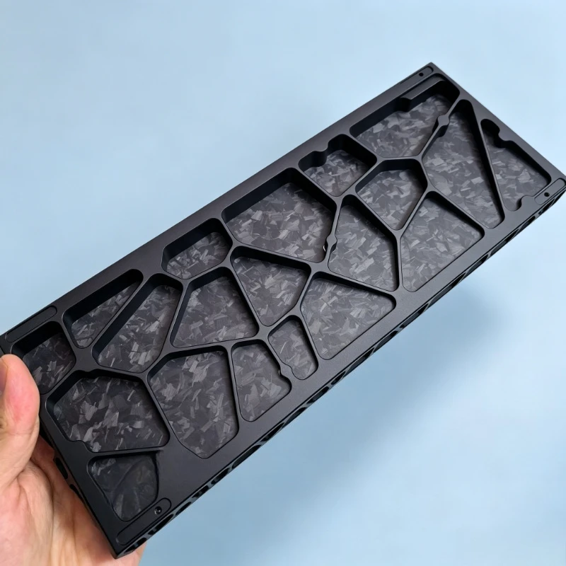 Tastatur-Hohlrückwand Maßgefertigt für Holy60/daibox/sora60 Wooting60 Reine Kohlefaser-Tastaturplatte Gaming-Zubehör DIY