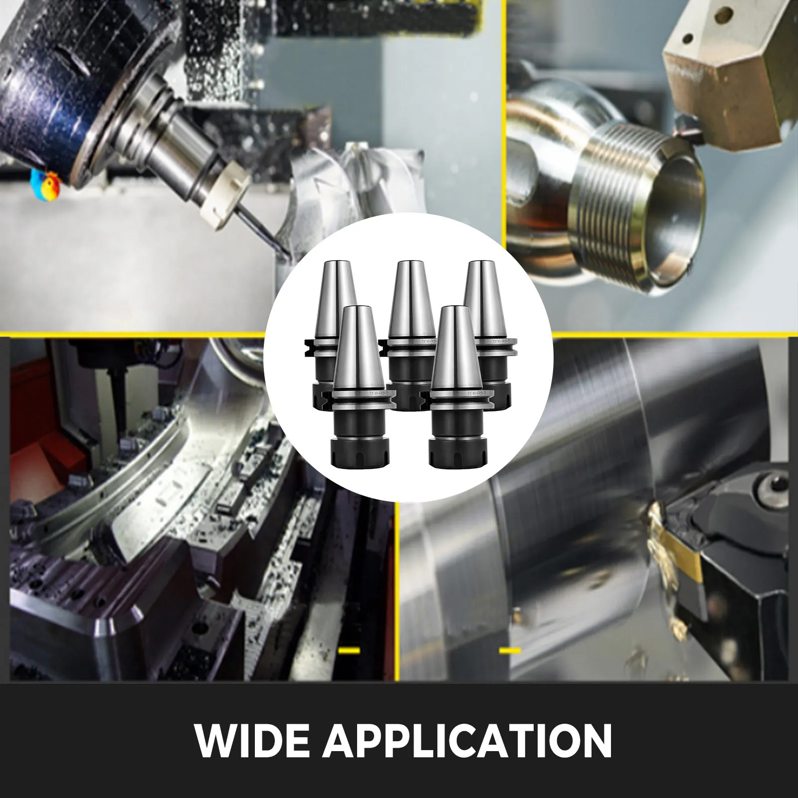 【Hot】 5 PCS Collet Set 5 x ER32-70 Chuck CAT40 ER32 Collet Chuck for CNC Engraving Machine  Milling Lathe Tool (CAT40 ER32)