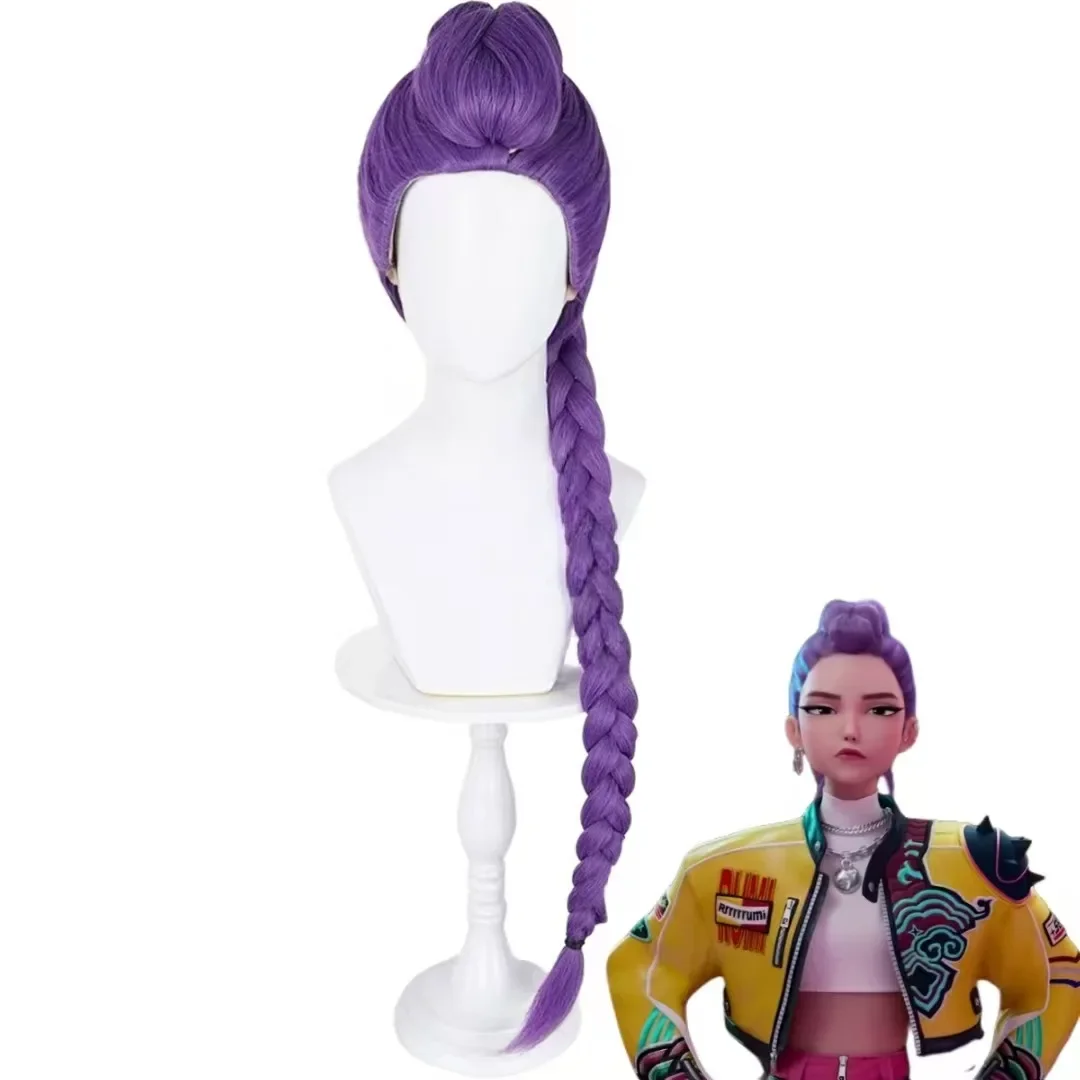 Halloween 2026 Nieuwe Rumi Mira Zoey Cosplay Pruik KPOP Demon Hunters Cosplay KPOP Huntrix Vrouwen Rumi Cosplay 120 cm Lang Haar Nagels