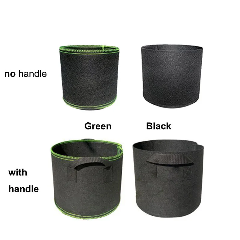 1 2 3 Gallon Plant Grow Bags Planter Pots Non-Woven Fabric Nursery Flower Pots Tree Planting Growth Bag D2