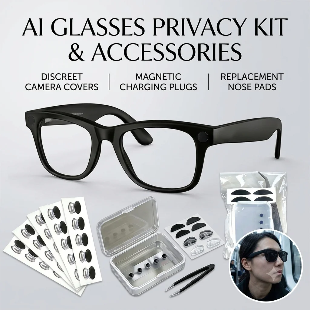 New Privacy Light Blocking Sticker For Ray-Ban Meta AI Glasses Anti-Glare Peep Proof Film Smart Glasses Accessories