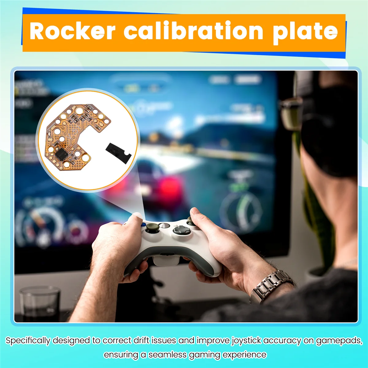 For ONE Left Gamepad High Precision Hall Effect Joystick Calibration and Drift Repair Plate