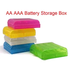 Transparent Plastic Case Holder Storage Box Cover for 10440 14500 AA AAA Battery Box Container Bag Case Organizer Box Case