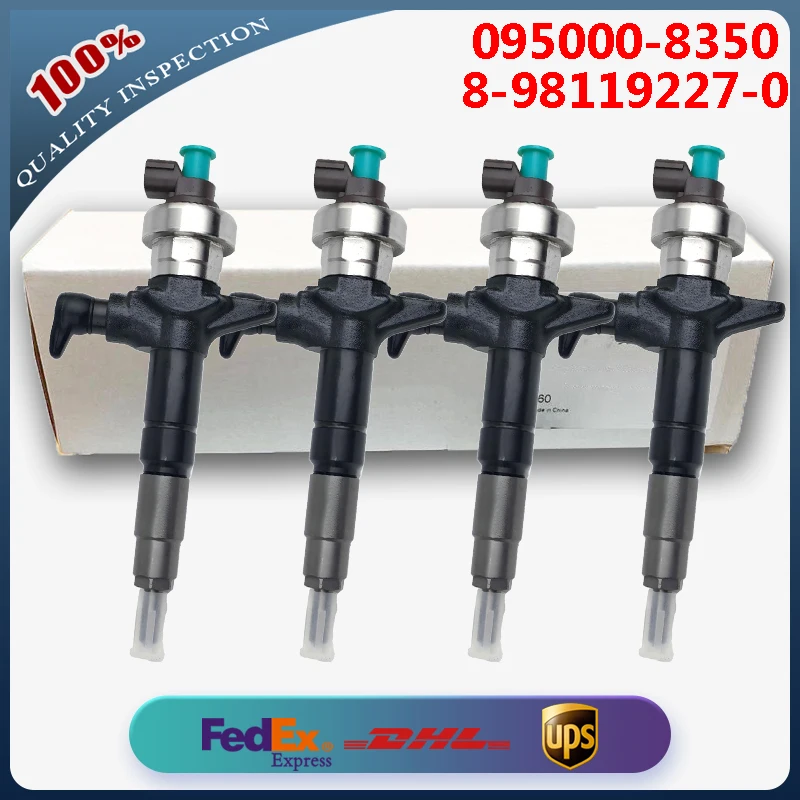 

4PCS Common Rail Fuel Injector 8-98119227-0 095000-8350 for Isuzu Engine 4JJ1 Vehicle D-Max Diesel Injector 8981192270