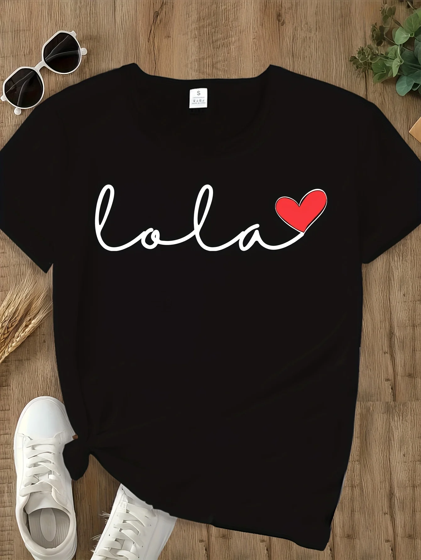 Graphic Crew Neck Tee Casual Short Sleeve Top Spring and Summer Women'S Apparel Harajuku Short Sleeve Casual Aesthetic Clothes
