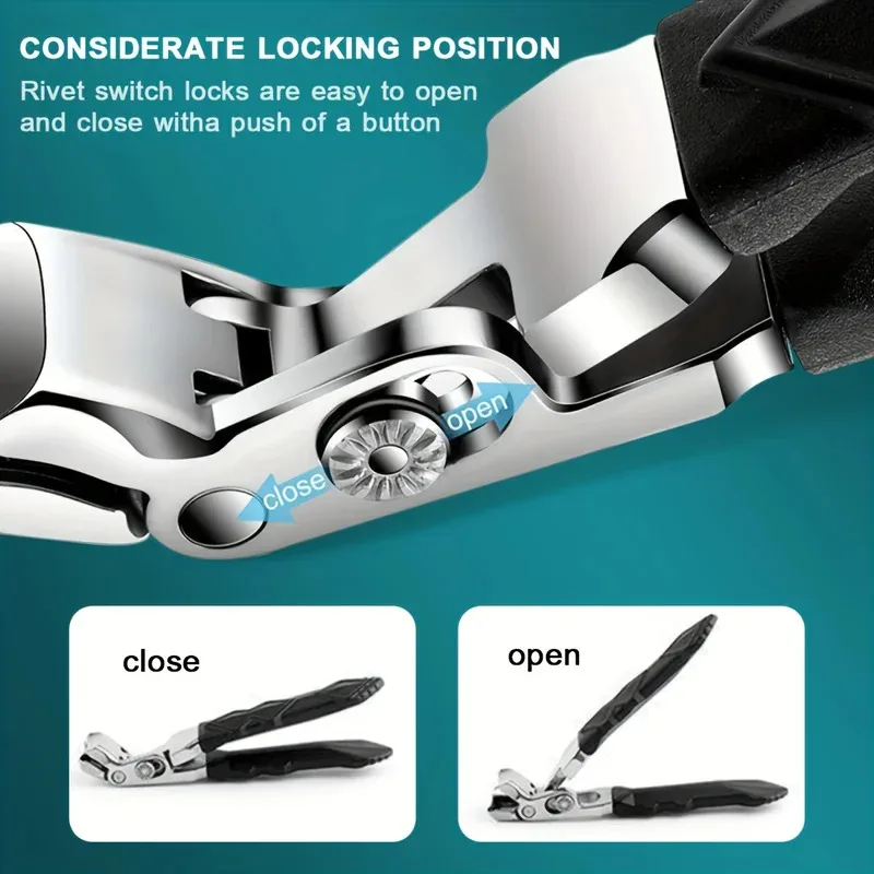 กรรไกรตัดเล็บสแตนเลสทนทาน ขากรรไกรกว้าง หัวเอียง ใบมีดเว้า สไตล์คลาสสิก ใช้งานง่าย