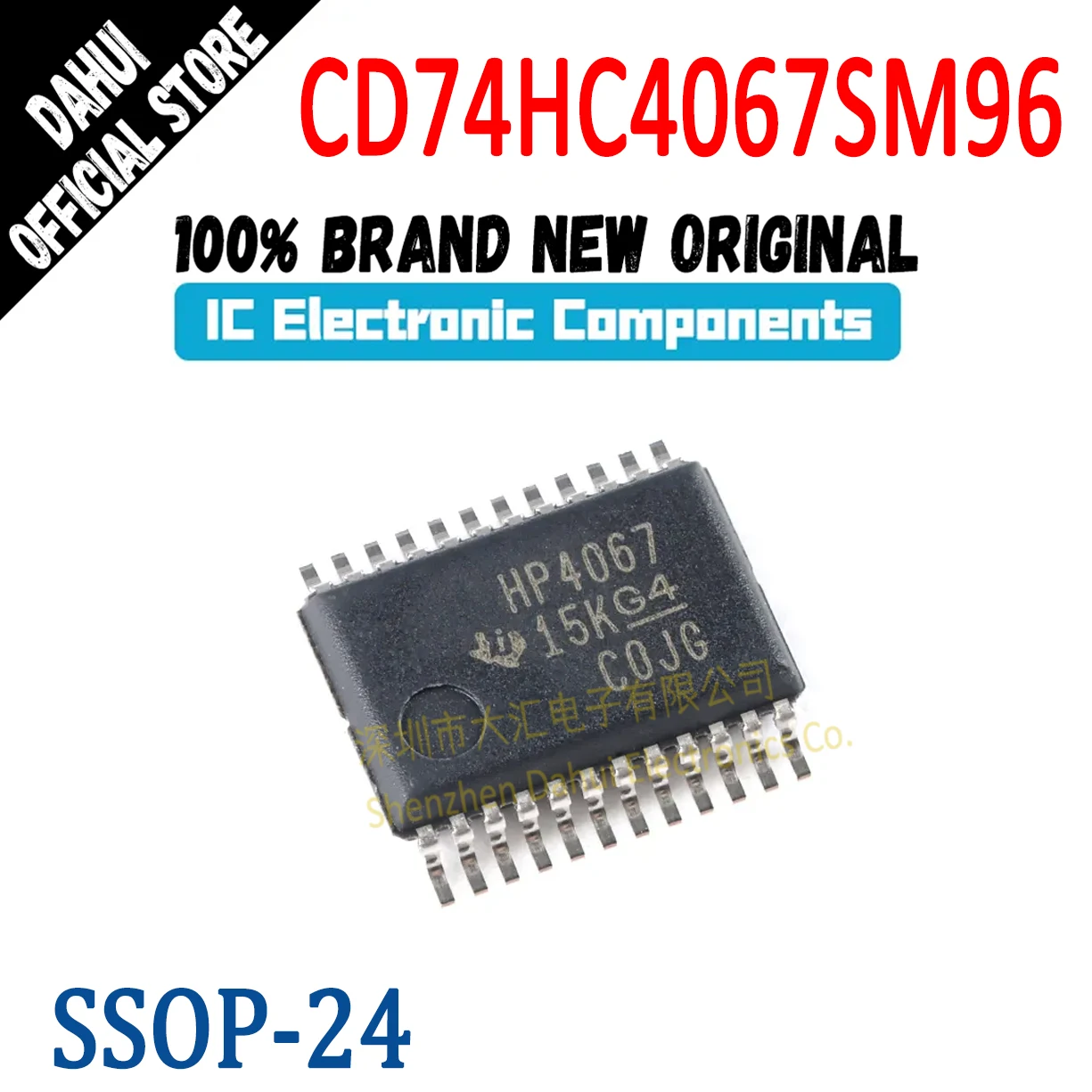 

CD74HC4067SM96 Silkscreen HP4067 SSOP-24 TI Multichannel Switch Chip New Original