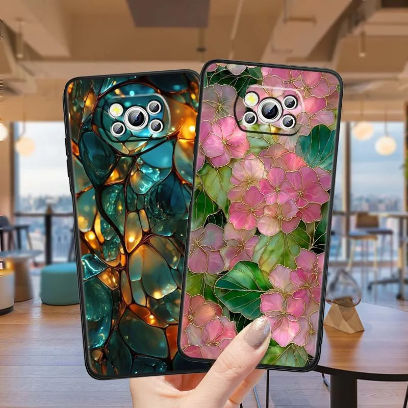 الإبداعية الفن الفاخرة نمط ل Xiaomi Mi Poco F3 F4 F5 F6 X3 X4 X5 X6 X7 M3 M4 M5s M5 M6 GT Pro 5G غطاء أسود جراب هاتف #5