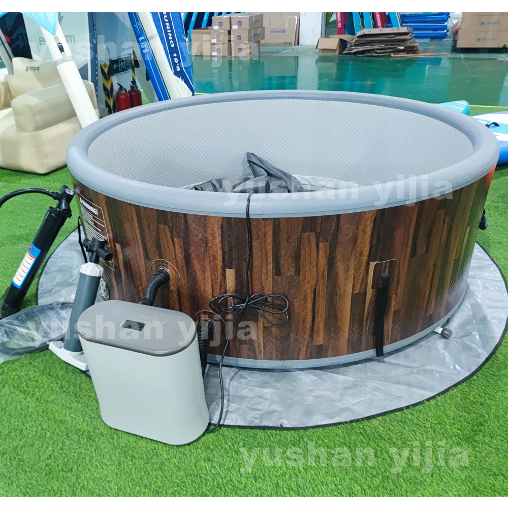 

Lazy Hot Tub Spa Cold Hot Plunge Health Bathtub Bubble Massage Pool Drop Stitch Recovery