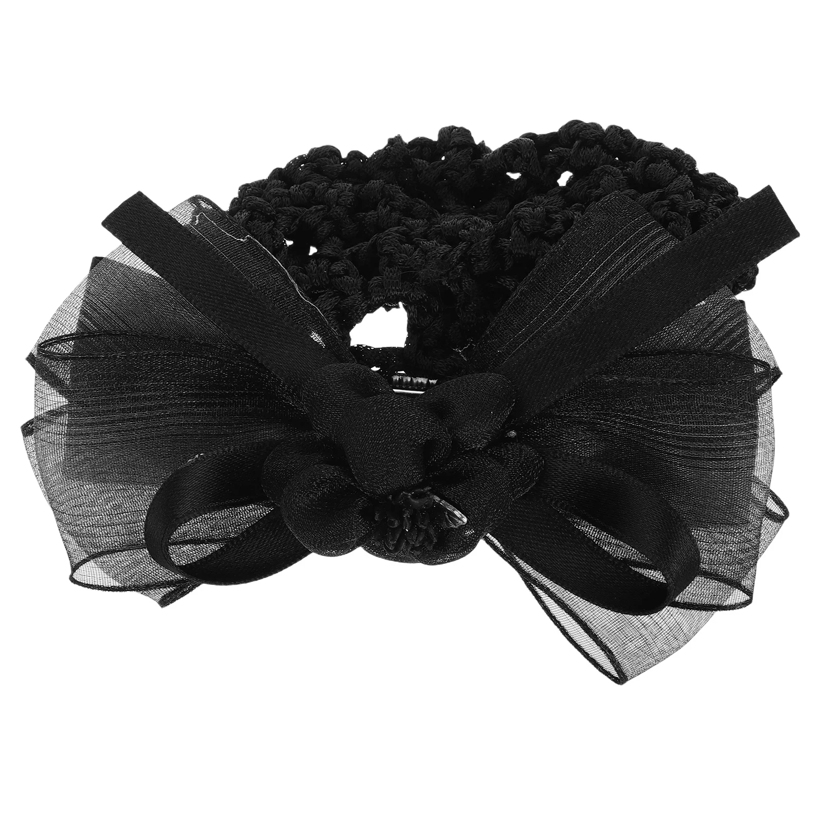 

Snood Black Bowknot Design Durable Bun Cover For Nurses Stewardess Bank Hotel Restaurant Staff Hair Snoods For Women