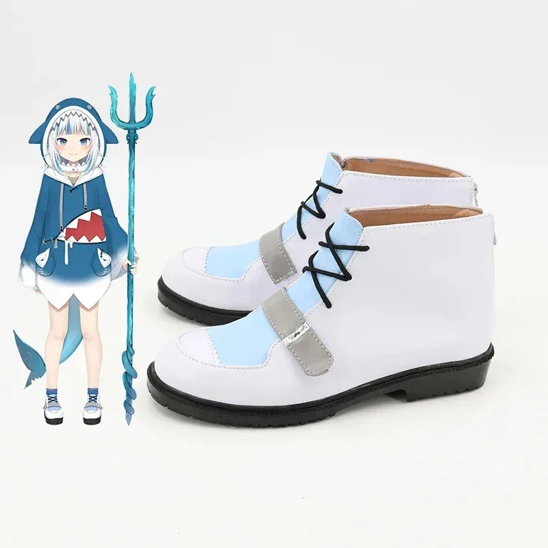 RealCos Hololive ENG Gawr Gura Shark Cosplay zapatos mujeres Halloween carnaval fiesta COS hecho a medida