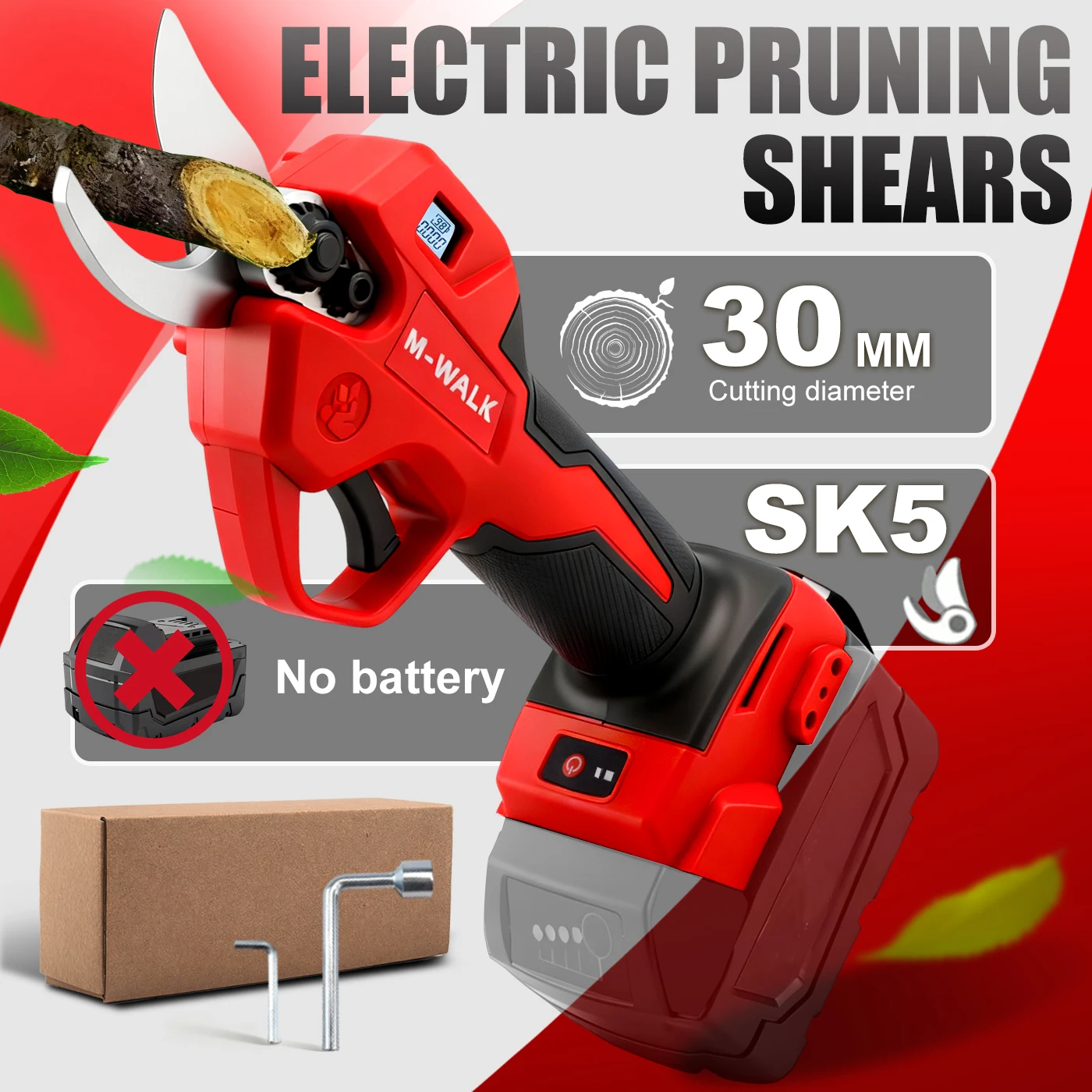 Cordless Electric Pruning Shears 30Mm - Forbici Elettriche Senza Spazzole M-WALK a