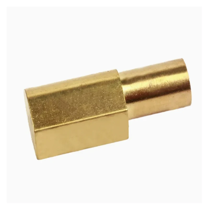 CNC machining custom high-precision turning brass brass alloy single-ended threaded hexagonal copper pillar