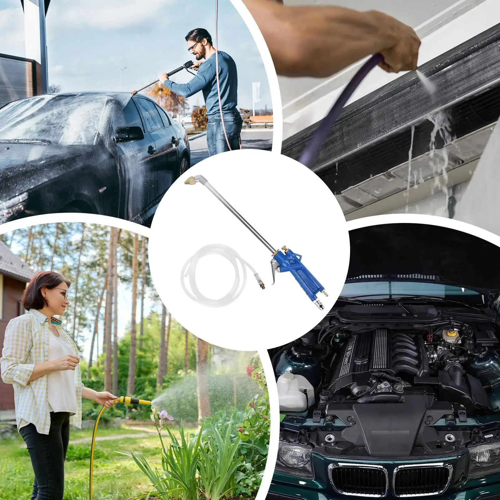 Air Blower Duster Pneumatic High Pressure Air Sprayer With Hose Ergonomic Extension Wand Cleaning Tool For Maintenance Interior