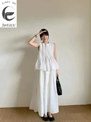 New Chinese Style Two-piece Sleeveless Vest Dress for Children's Summer 2024 New Loose and Slimming Style Long Skirt