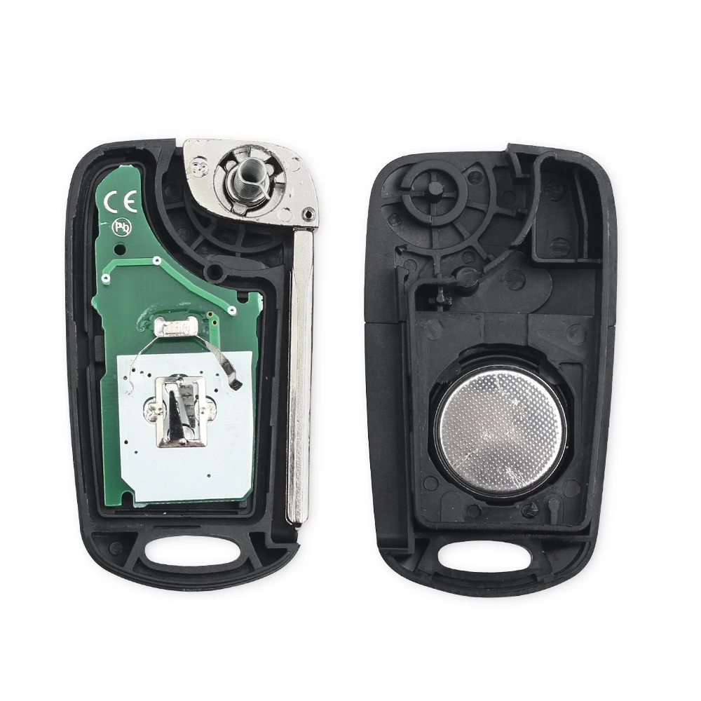 KEYYOU For Hyundai I20 I30 IX35 Avante 433Mhz ASK ID46 Chip ASK 3 Buttons Flip Folding Car Remote Key Fob Auto Control Key