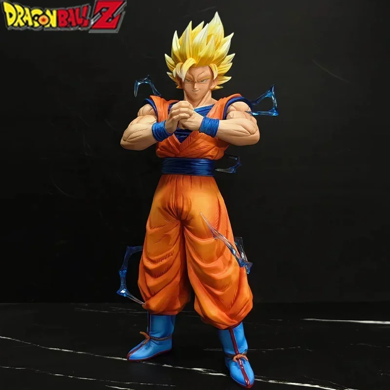 In Stock 30cm Dragon Ball Anime Figure Goku Figures Super Saiyan 2 Son Goku Figurine Statue Model Doll Custom Toy Christmas Gift