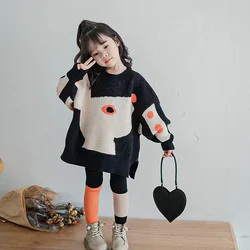 Children Clothing Girls Fashion Spring Set 2026 New Fashionable Knit Sweater Pants Girls Casual Simple Two-piece Set